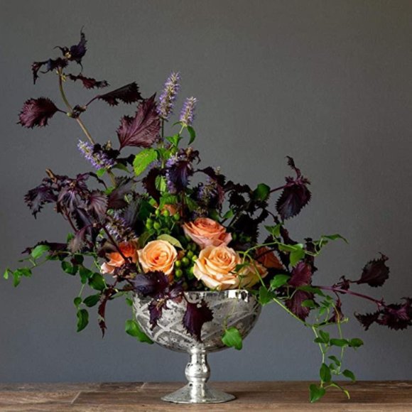 Park Hill Collection Other - PARK HILL COLLECTION ETCHED MERCURY GLASS GARLAND COMPOTE VASE